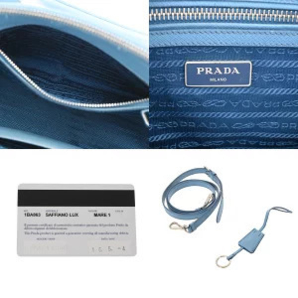 Prada Galleria Bag Blue Saffiano Leather Handbag - Picture 9 of 9